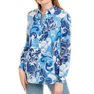 J. McLaughlin Lois Floral Button-Down Blouse